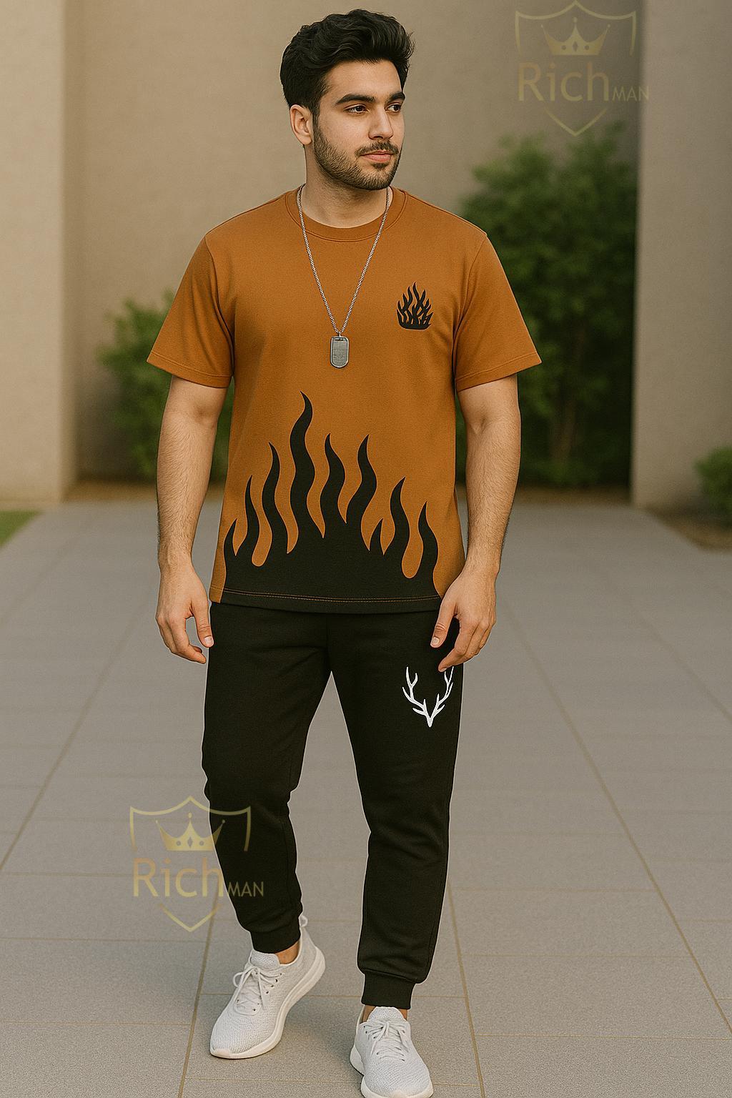 2 Pcs Men's Micro Plain Track Suit