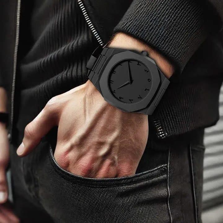 Arabic Aura Black Watch With Box Originel