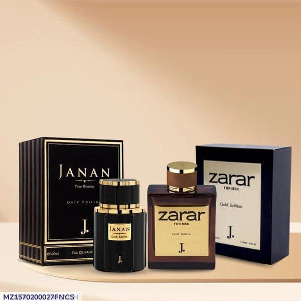 Janan & Zarar |Long Lasting Perfume -2 Pcs Fruity Fragrance With FFloral & Leather Notes