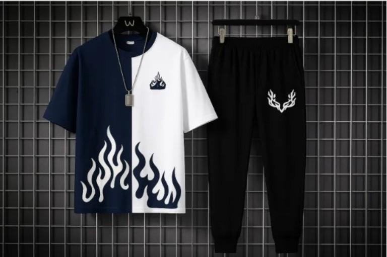 2 Pcs Men' Polyester Printed Track Suit