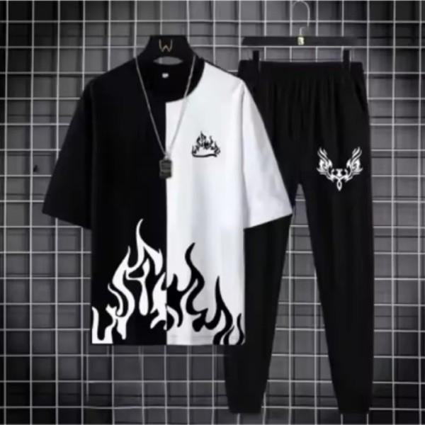 2 Pcs Men' Polyester Printed Track Suit